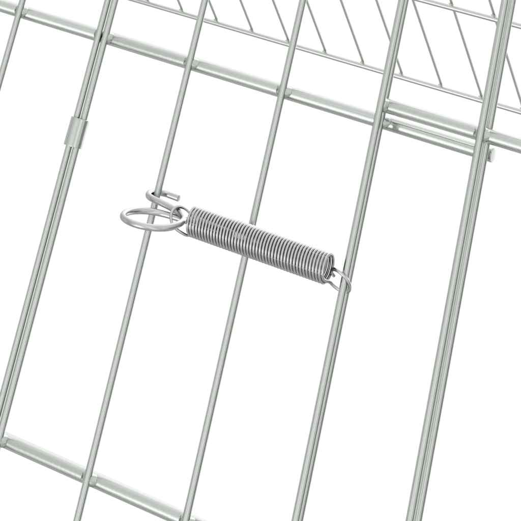 Rabbit Cage Silver 215 x 100 x 85 cm Galvanised Steel
