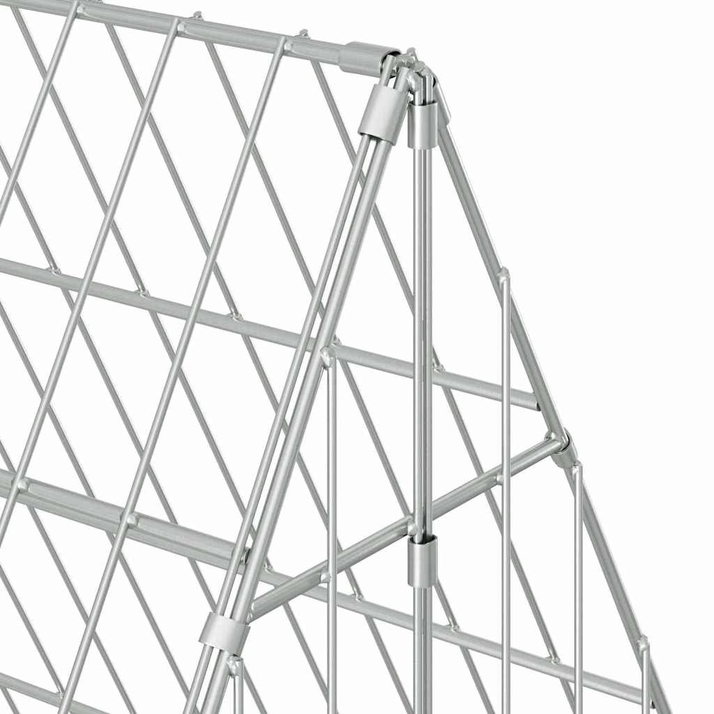 Rabbit Cage Silver 215 x 100 x 85 cm Galvanised Steel