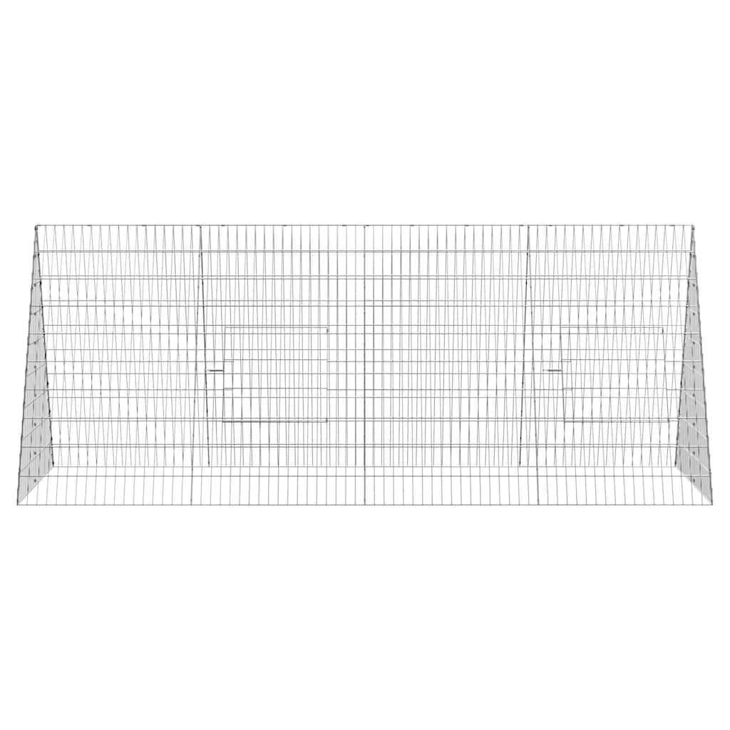 Rabbit Cage Silver 215 x 100 x 85 cm Galvanised Steel