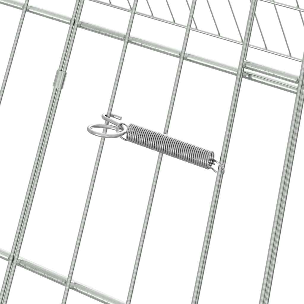 Rabbit Cage Silver 430 x 100 x 85 cm Galvanised Steel