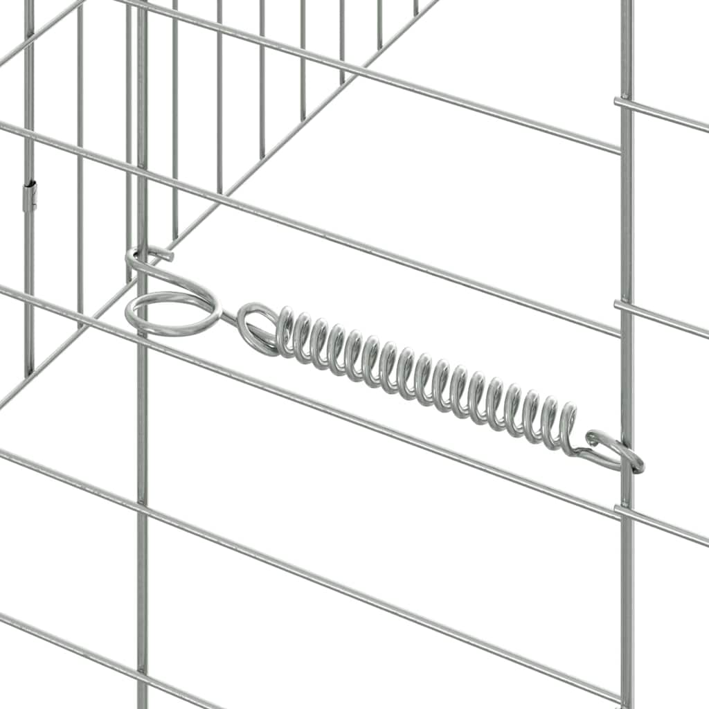 Rabbit Cage Silver 400 x 78 x 78 cm Galvanised Steel