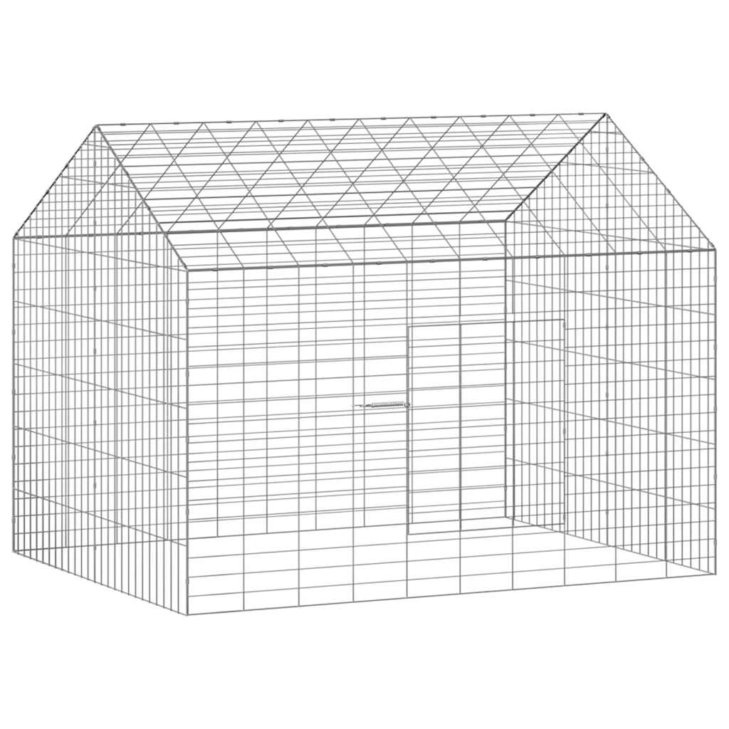 Rabbit Cage Silver 400 x 78 x 78 cm Galvanised Steel