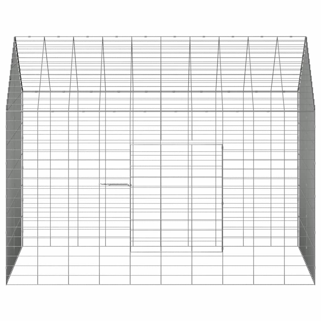 Rabbit Cage Silver 400 x 78 x 78 cm Galvanised Steel