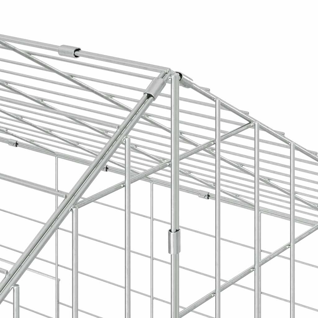 Rabbit Cage Silver 200 x 78 x 78 cm Galvanised Steel