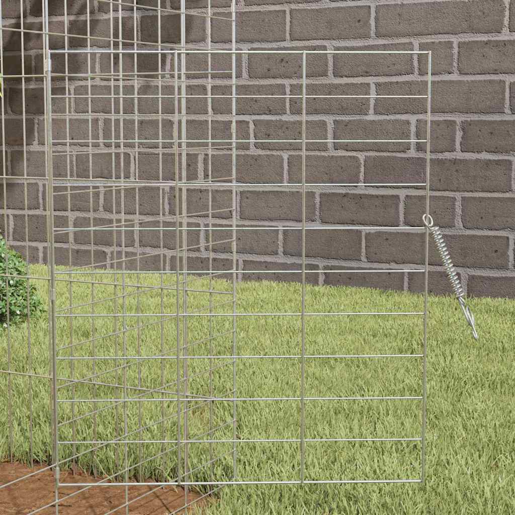 Rabbit Cage Silver 200 x 78 x 78 cm Galvanised Steel