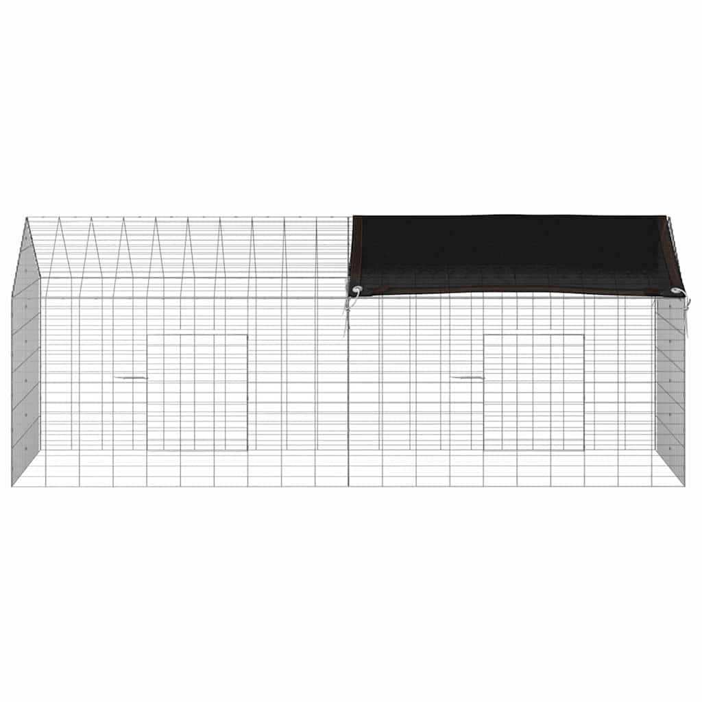 Rabbit Cage Silver 200 x 78 x 78 cm Galvanised Steel