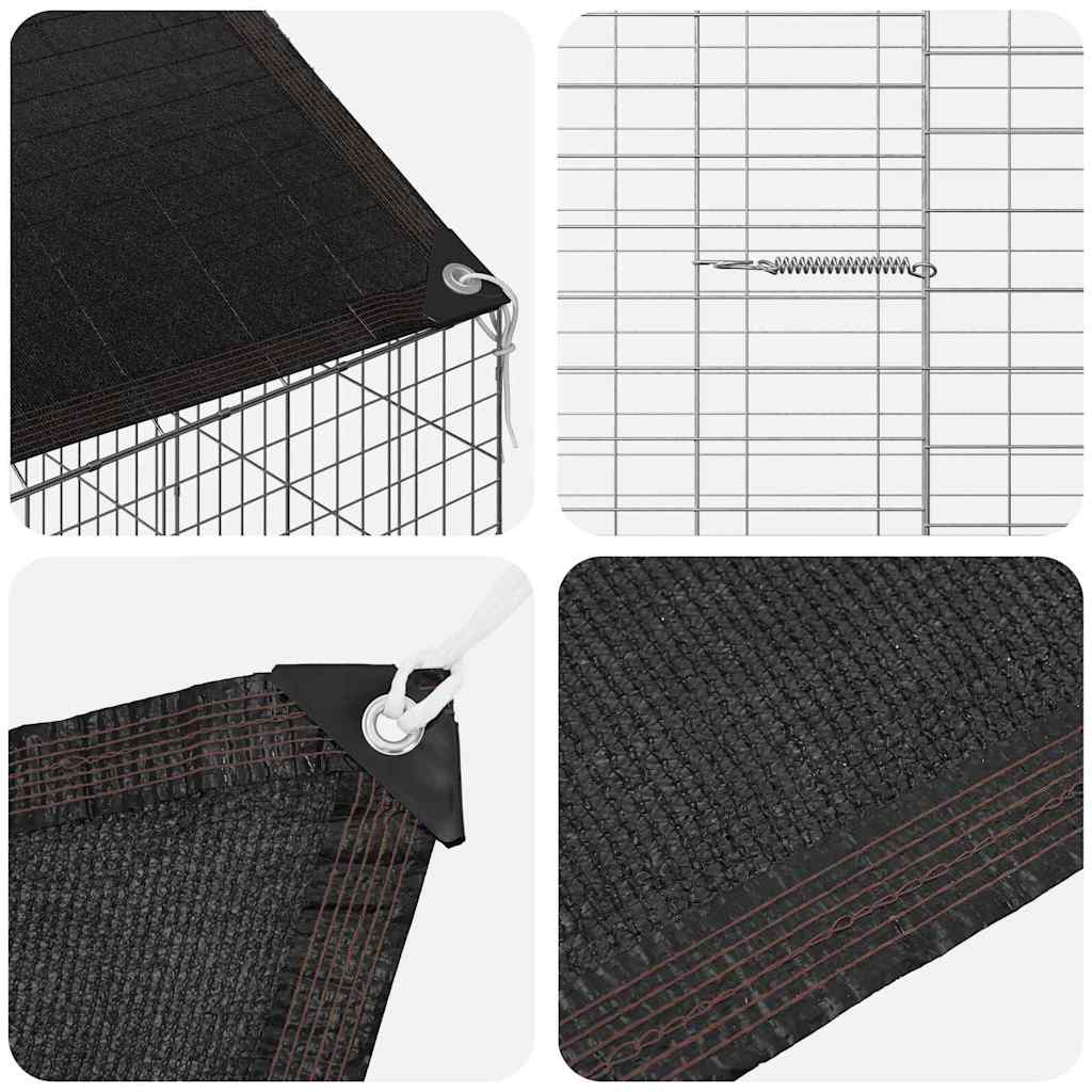 Rabbit Cage Silver 400 x 78 x 78 cm Galvanised Steel