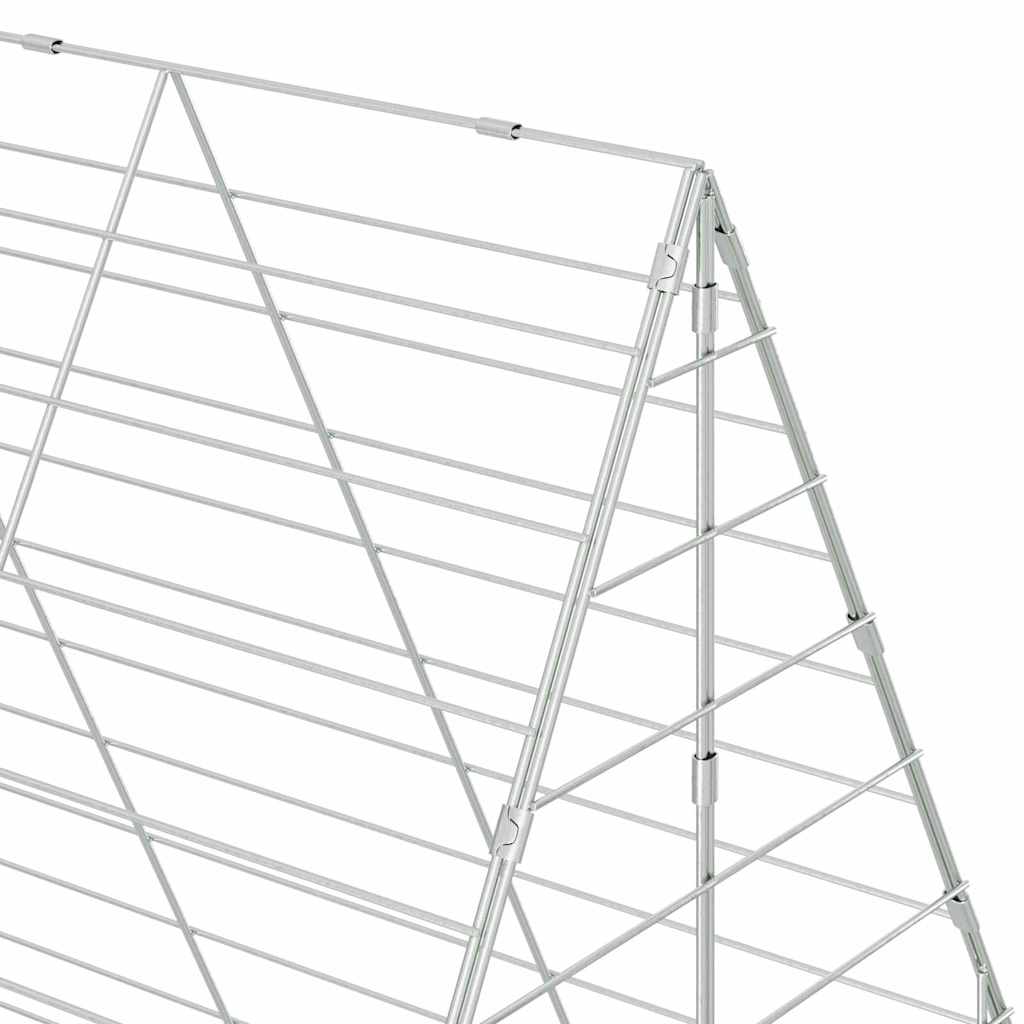 Rabbit Cage Silver 400 x 100 x 210 cm Galvanised Steel