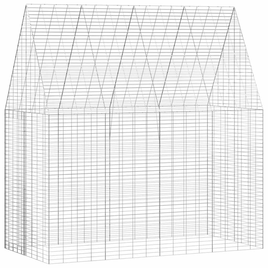 Rabbit Cage Silver 200 x 100 x 210 cm Galvanised Steel