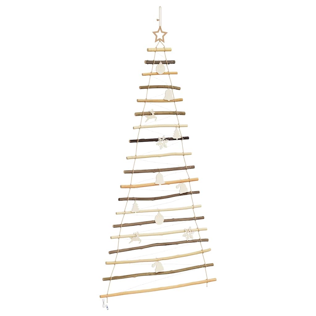 Christmas Tree with 100 LEDs Natural 180 cm Solid Ash wood