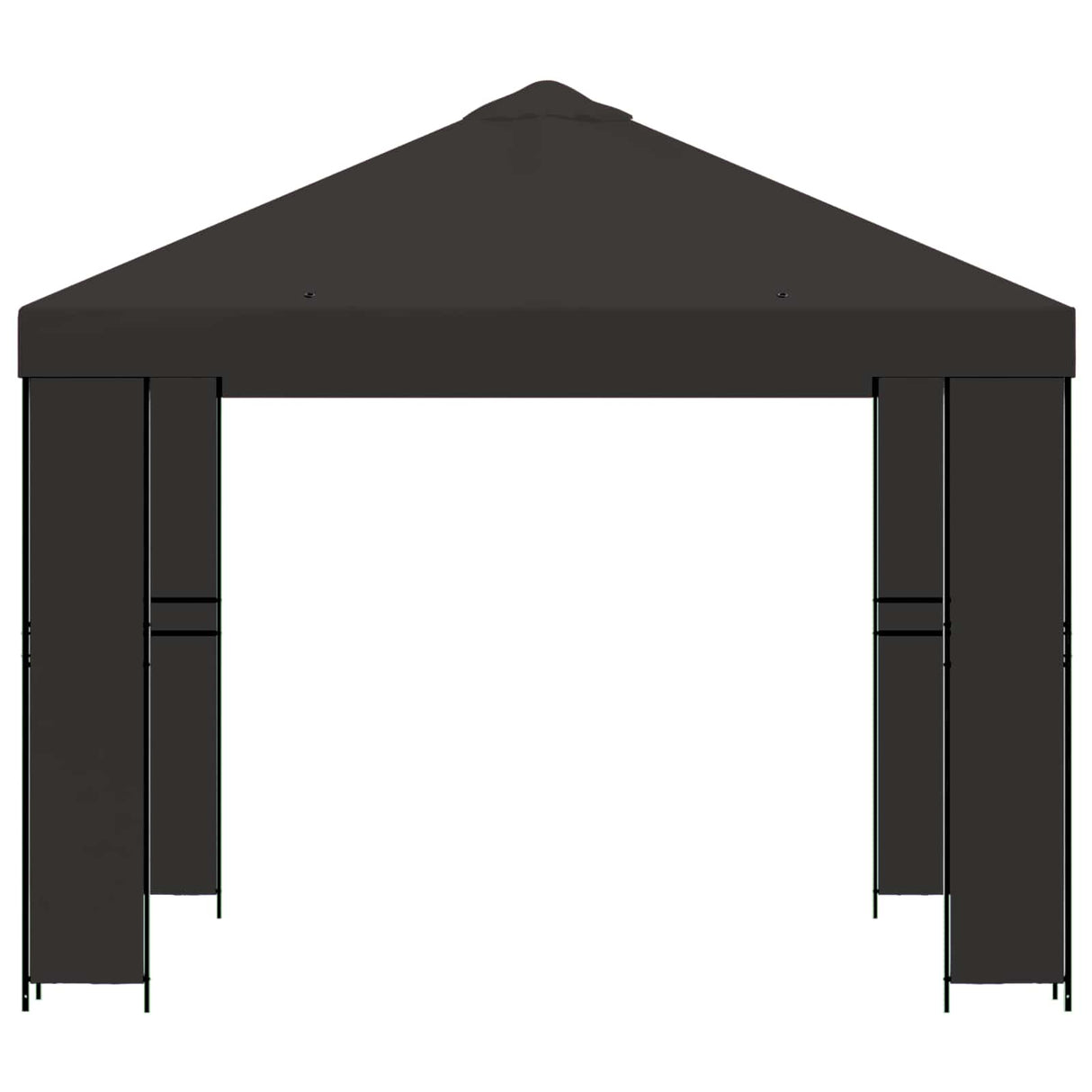 Gazebo 3 x 3 m Anthracite Polyester and Steel 190 gsm