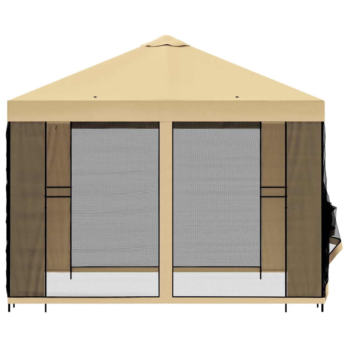 Garden Gazebo with Sidewalls 3 x 3 m Cream Polyester and Steel
