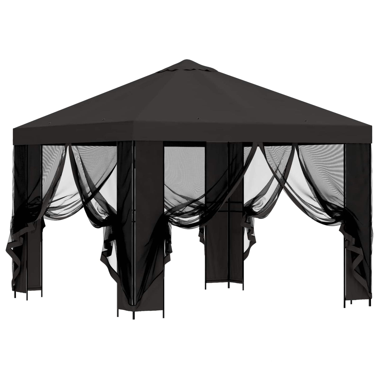 Garden Gazebo with Sidewalls 3 x 3 m Anthracite