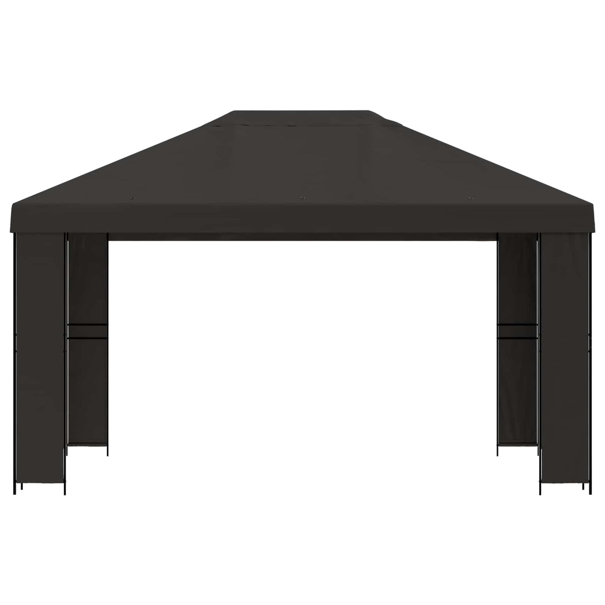 Gazebo 4 x 3 m Anthracite Polyester and Steel 190 gsm