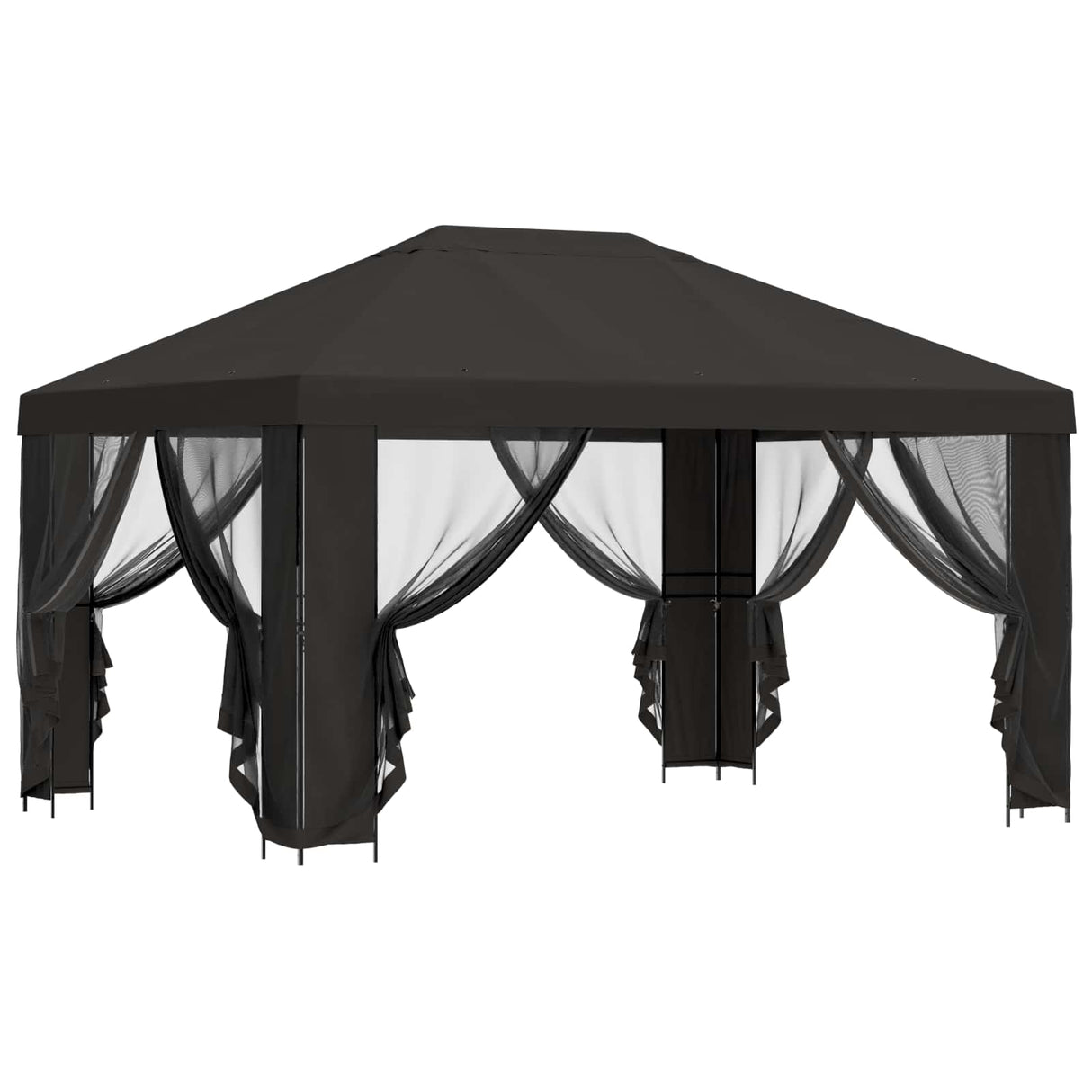 Garden Gazebo with Sidewalls 4 x 3 m Anthracite