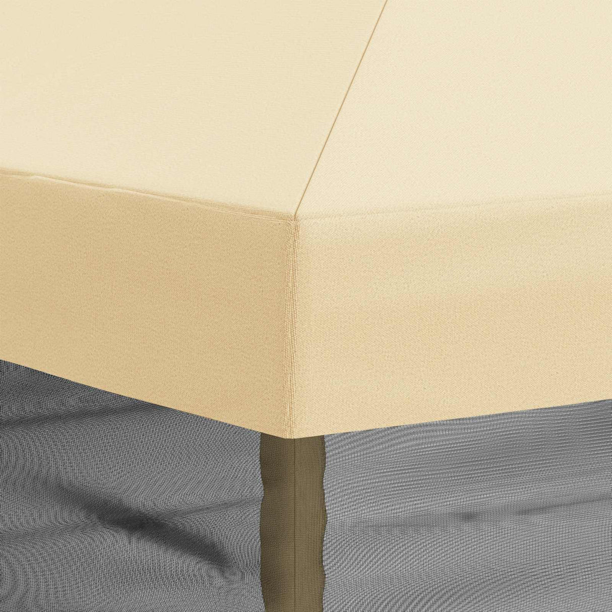 Gazebo Cover with Sidewalls 6 x 3 m Cream Polyester 190 gsm