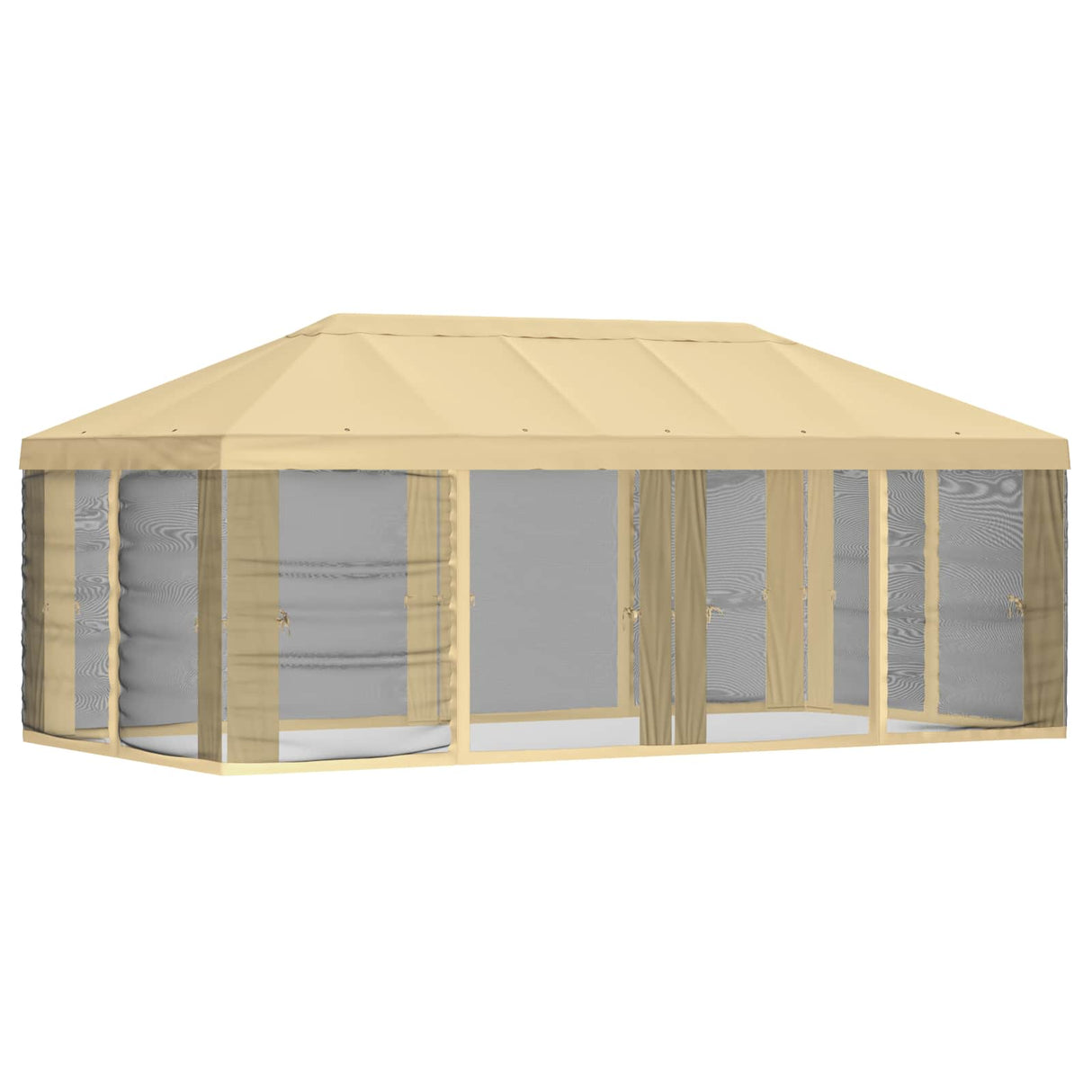 Gazebo Cover with Sidewalls 6 x 3 m Cream Polyester 190 gsm