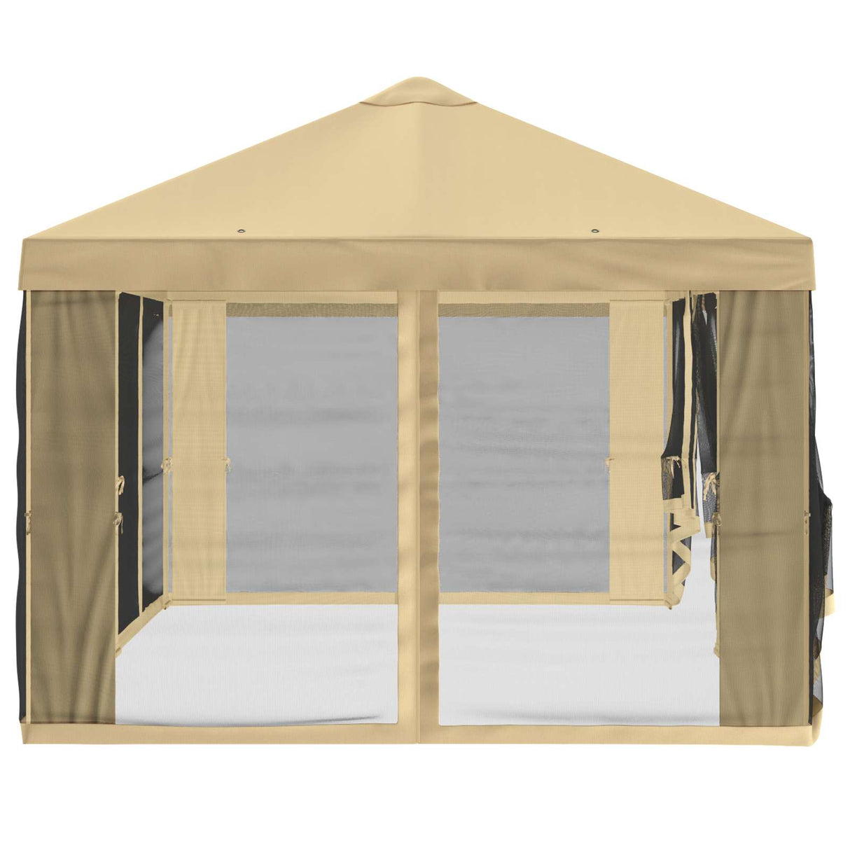 Gazebo Cover with Sidewalls 6 x 3 m Cream Polyester 190 gsm