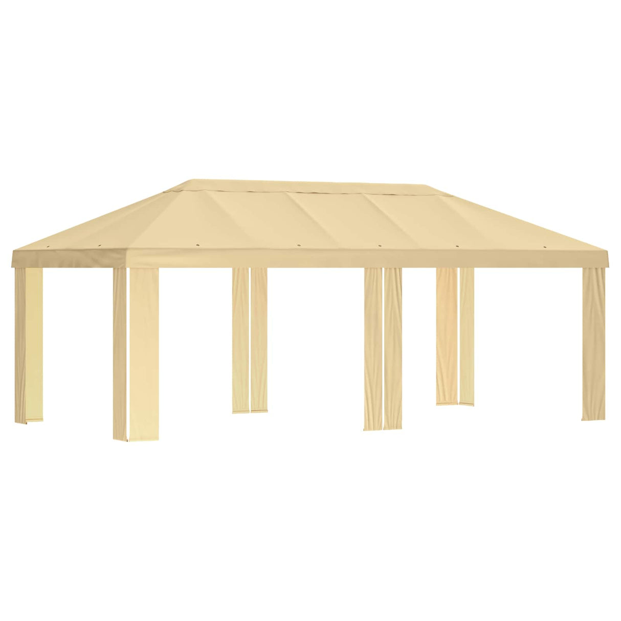 Gazebo Cover 6 x 3 m Cream Polyester 190 gsm