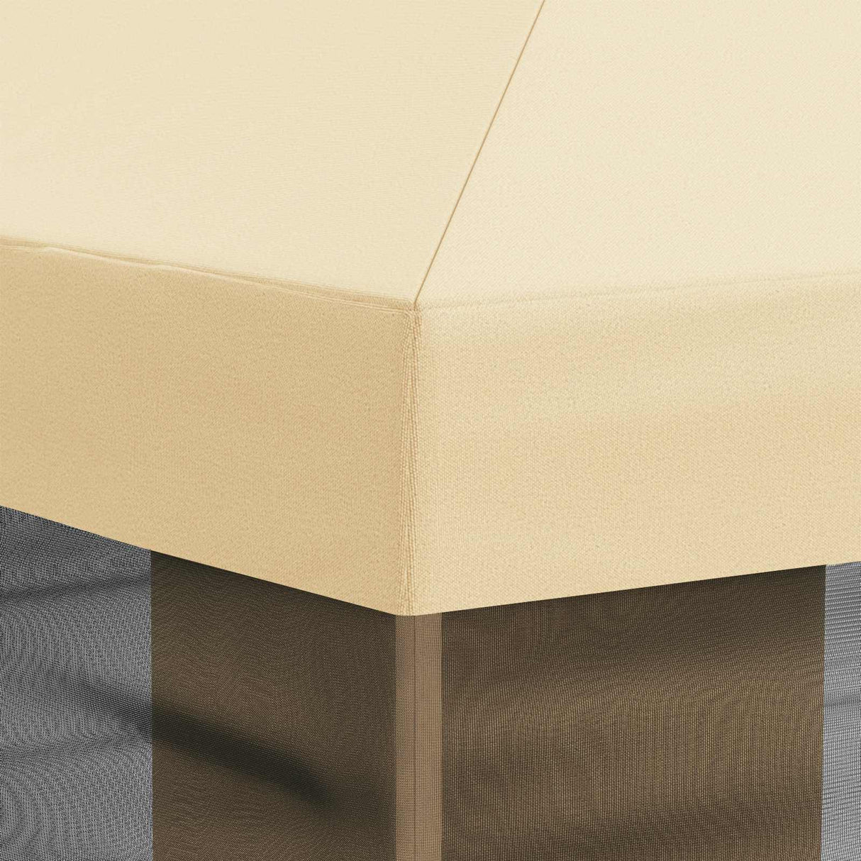 Gazebo Cover with Sidewalls Cream 600.5 x 300.5 cm Polyester