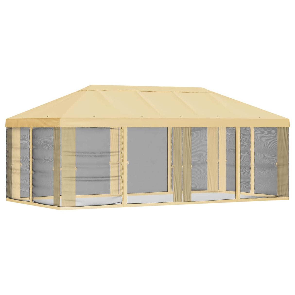 Gazebo Cover with Sidewalls Cream 600.5 x 300.5 cm Polyester