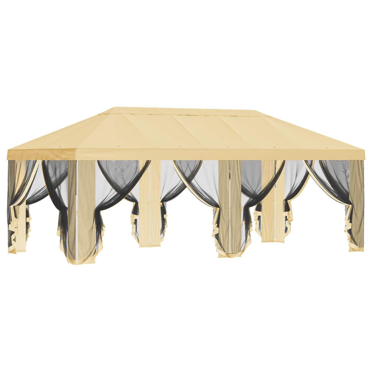Gazebo Cover with Sidewalls Cream 600.5 x 300.5 cm Polyester