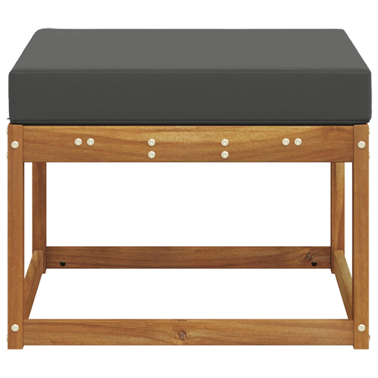 Outdoor Footstool Solid Acacia Wood Natural