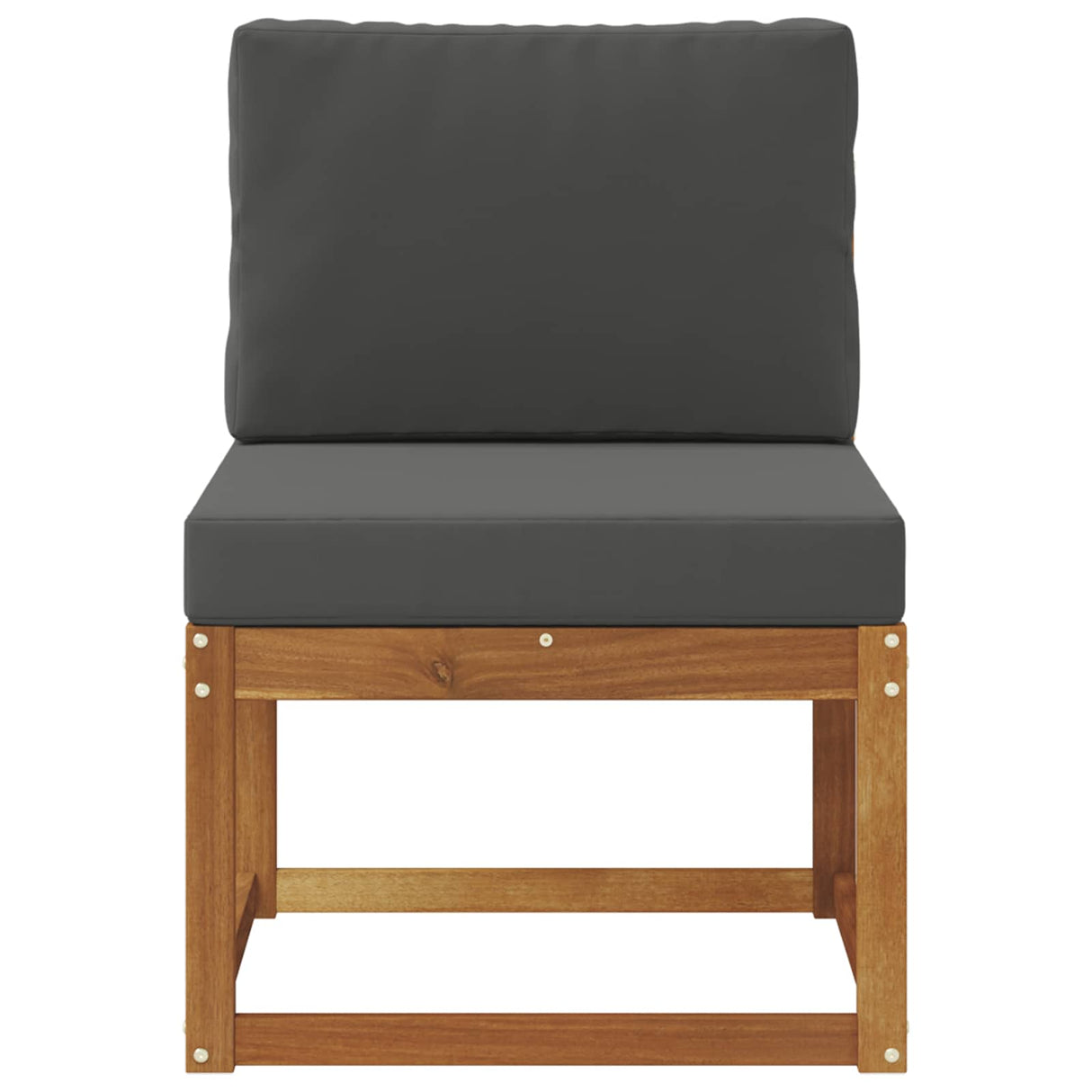 Outdoor Middle Sofa Solid Acacia Wood Natural