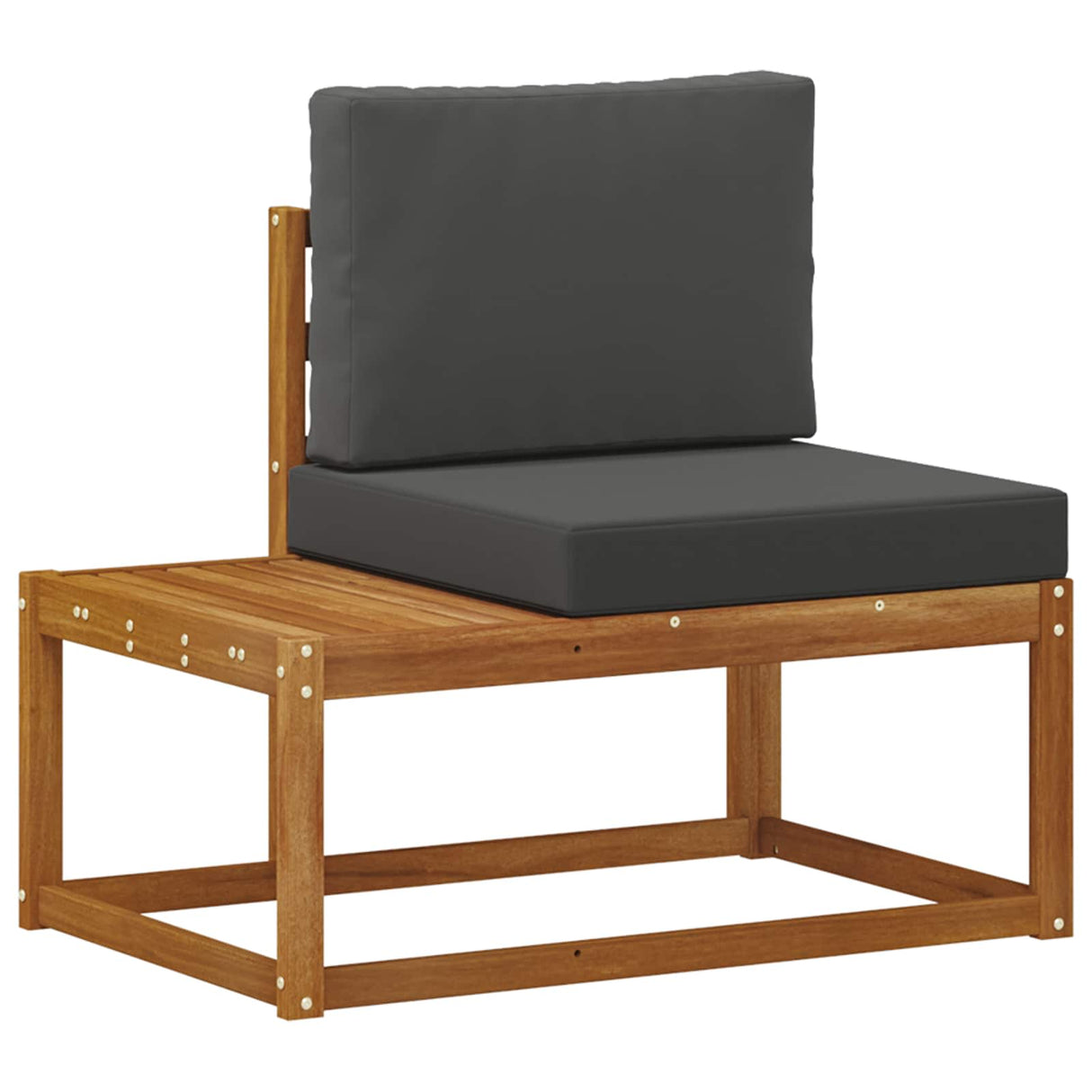 Outdoor End Sofa with Cushion 2 Piece Natural and Anthracite