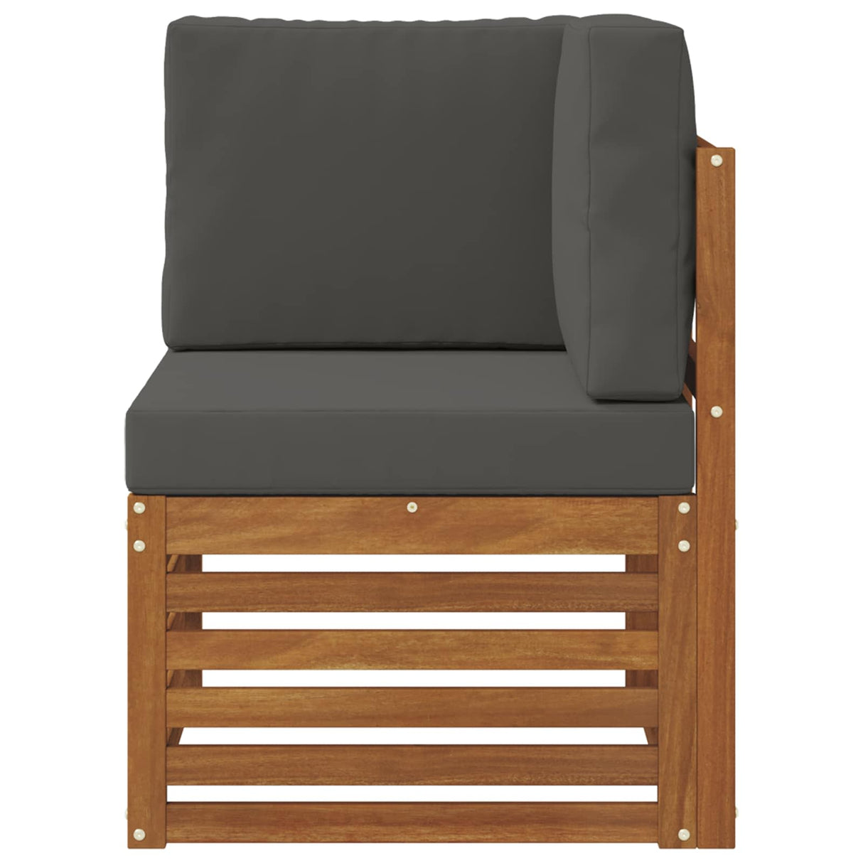Outdoor Corner Sofa Solid Acacia Wood Natural