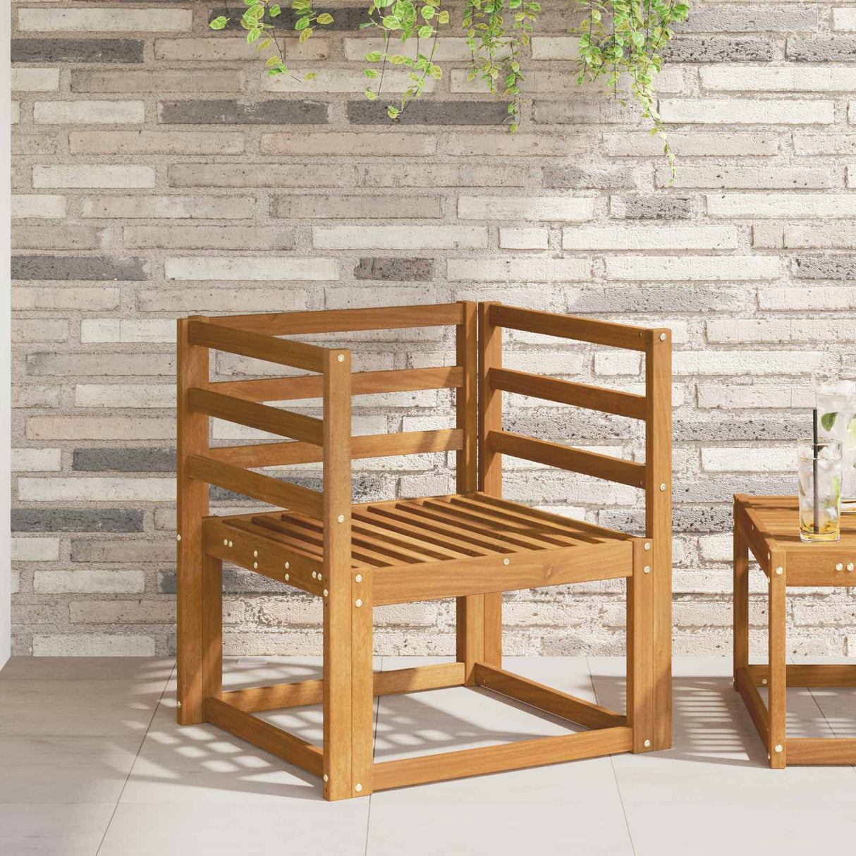 Armrest 2 pcs Natural 59 x 4 x 73 cm Solid Acacia Wood