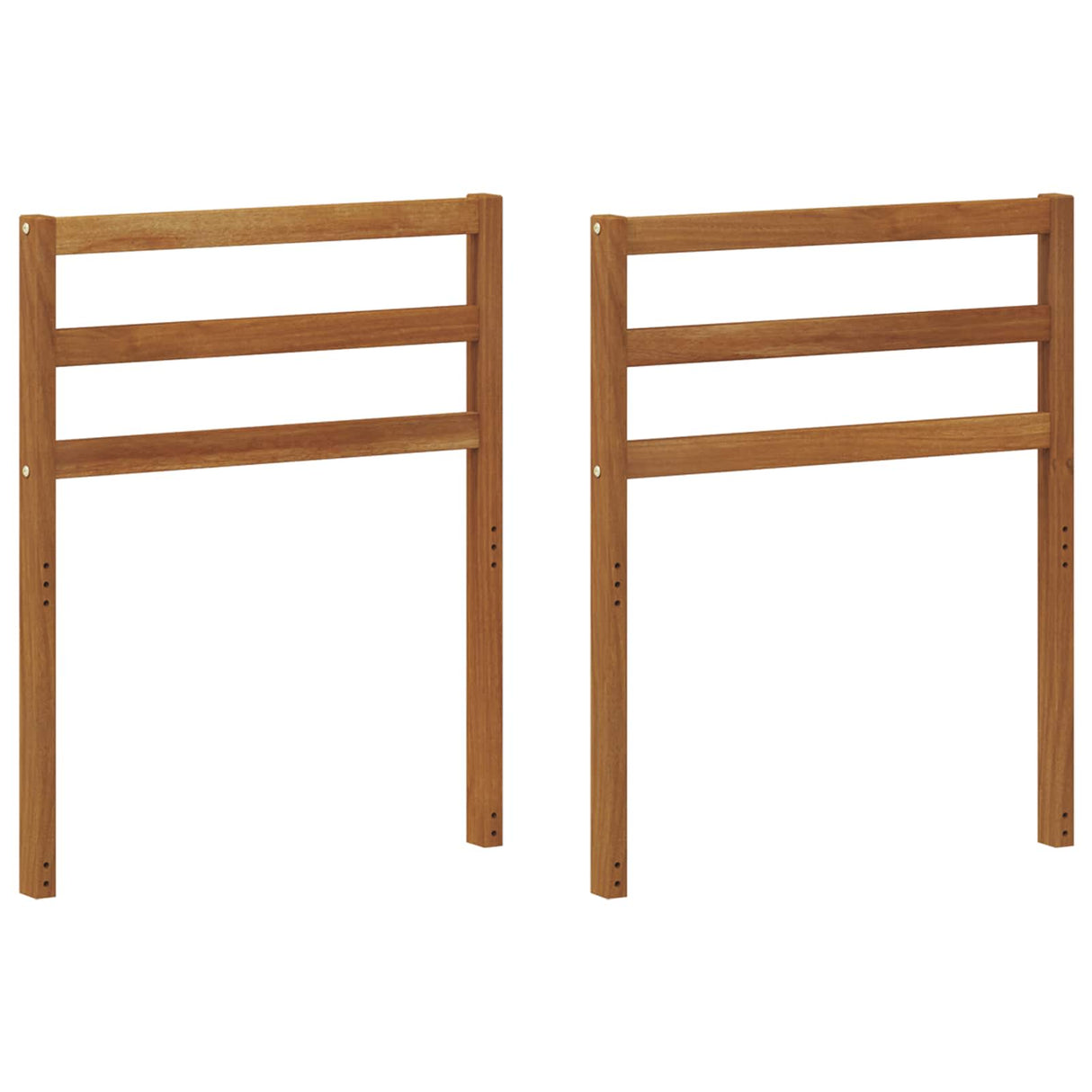Armrest 2 pcs Natural 59 x 4 x 73 cm Solid Acacia Wood