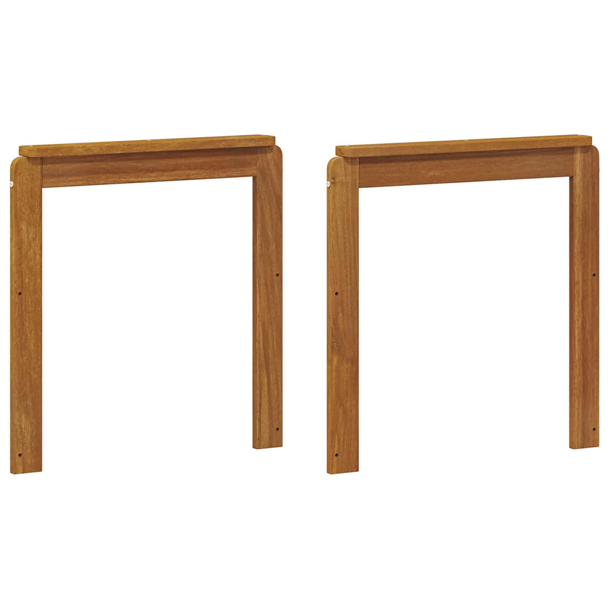 Armrests 2 pcs Brown 59 x 6 x 61 cm Solid Acacia Wood