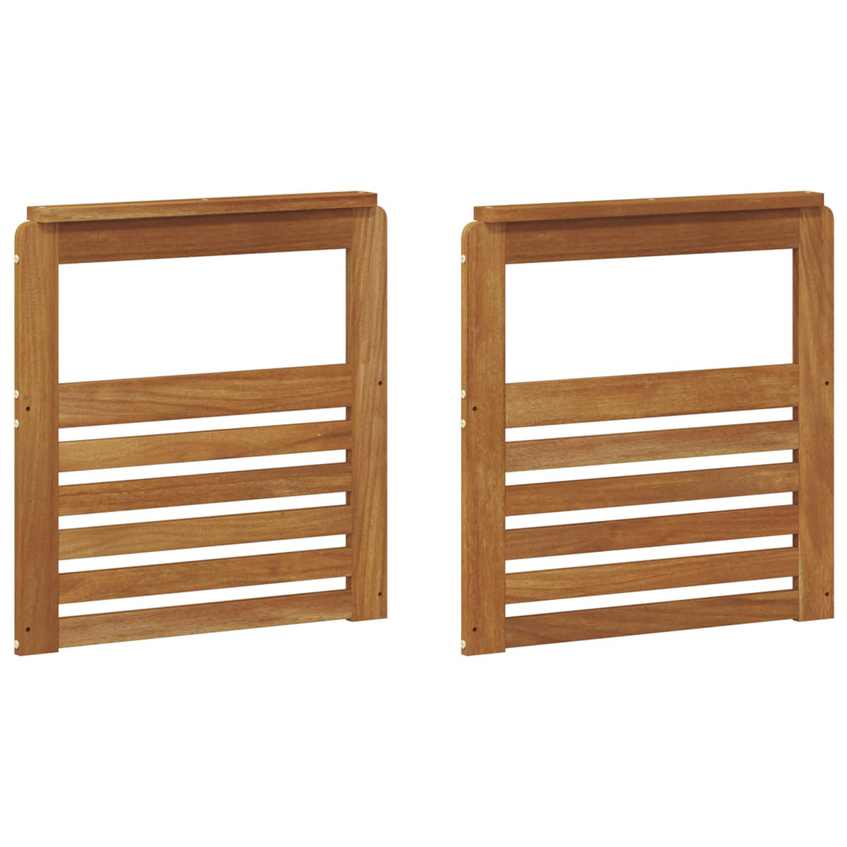 Armrests 2 pcs Brown 59 x 6 x 61 cm Solid Acacia Wood