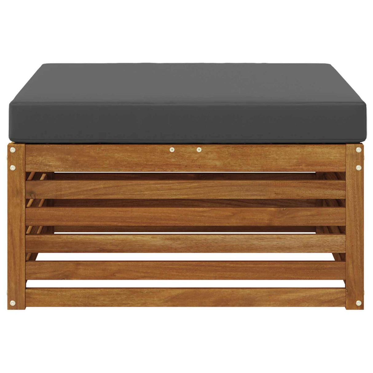 Outdoor Footstool Solid Acacia Wood Natural