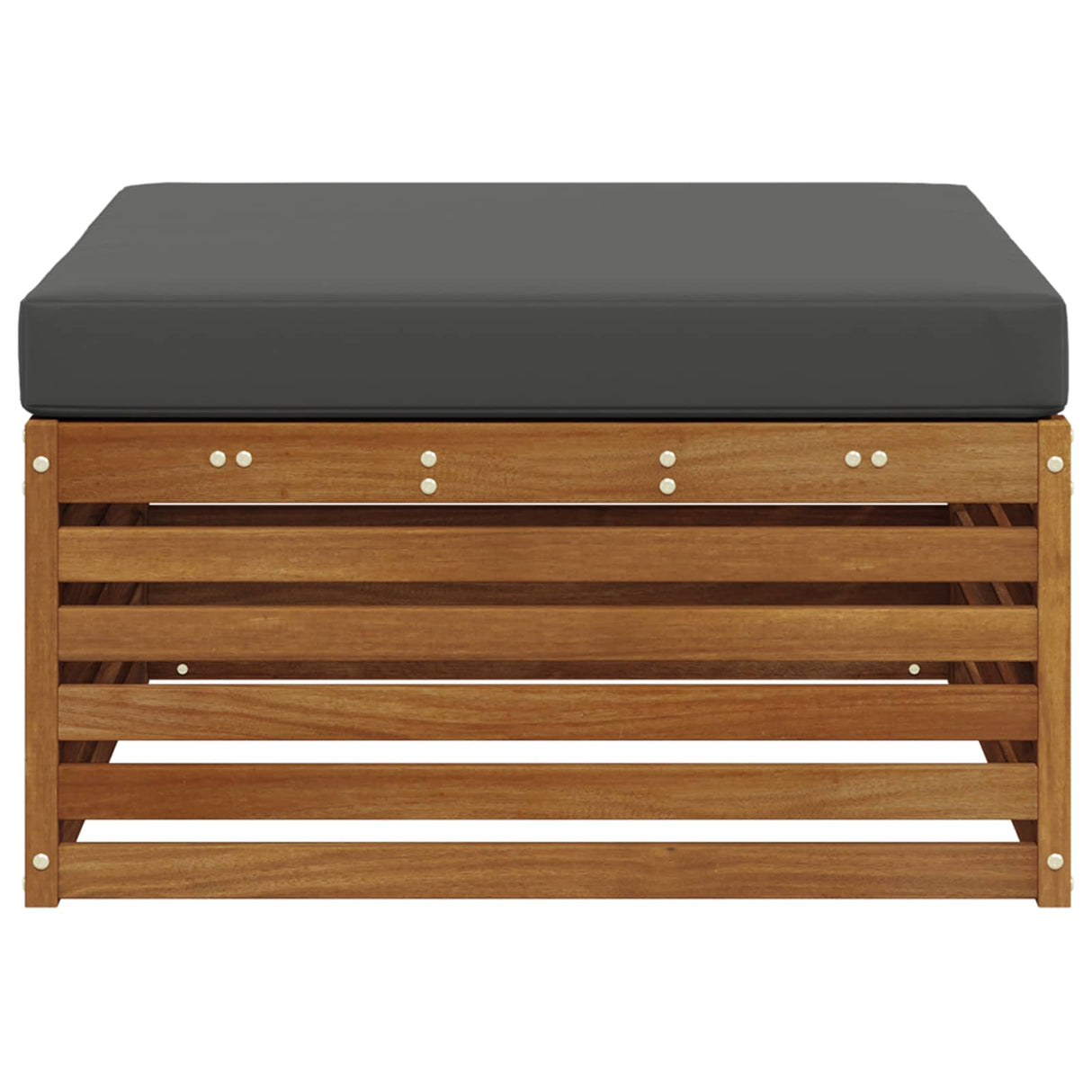 Outdoor Footstool Solid Acacia Wood Natural