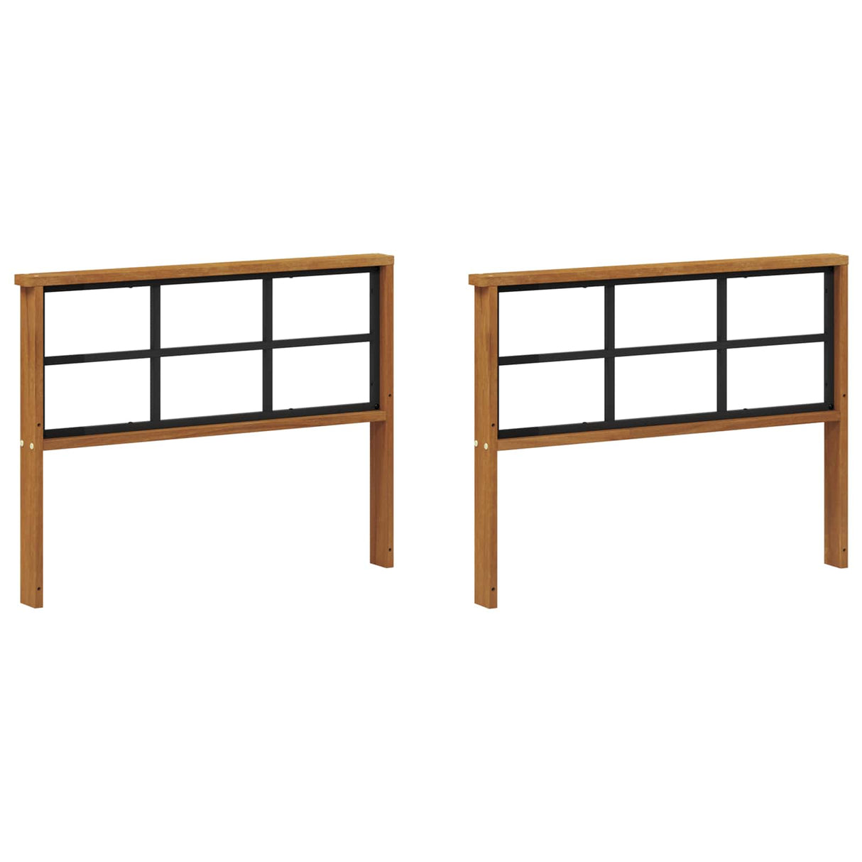 Armrest 2 pcs Natural 78.5 x 6 x 61 cm Solid Acacia Wood