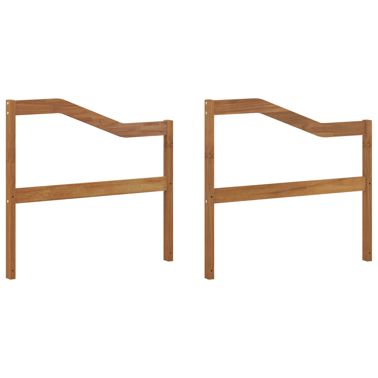 Armrest 2 pcs Natural 79 x 4 x 73 cm Solid Acacia Wood