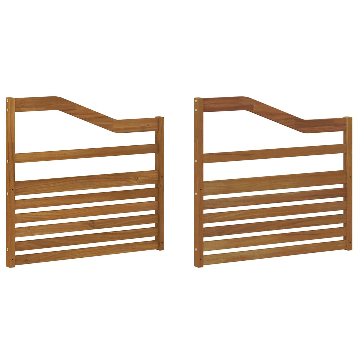 Armrests 2 pcs Brown 79 x 4 x 73 cm Solid Acacia Wood