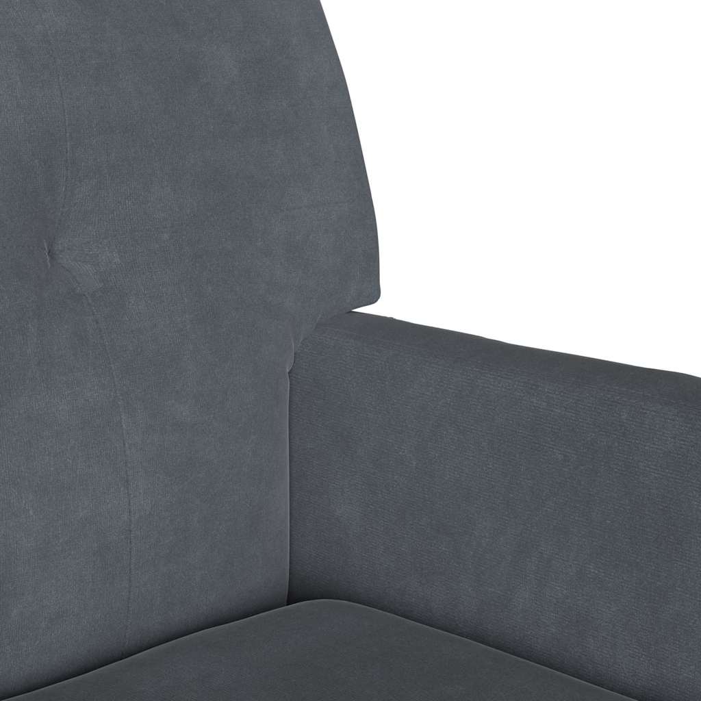 Chesterfield Bench Dark Grey 112 x 65.5 x 75 cm Velvet