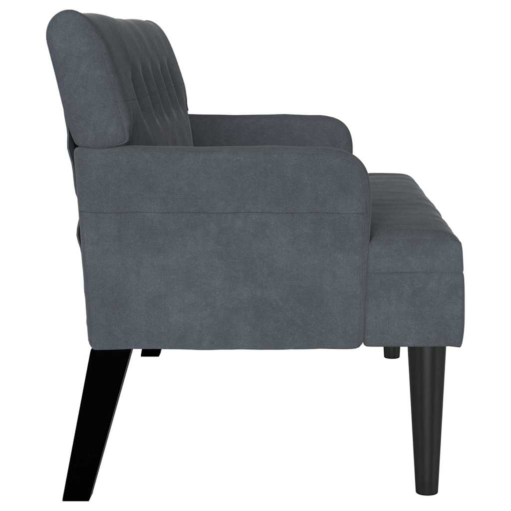Chesterfield Bench Dark Grey 112 x 65.5 x 75 cm Velvet