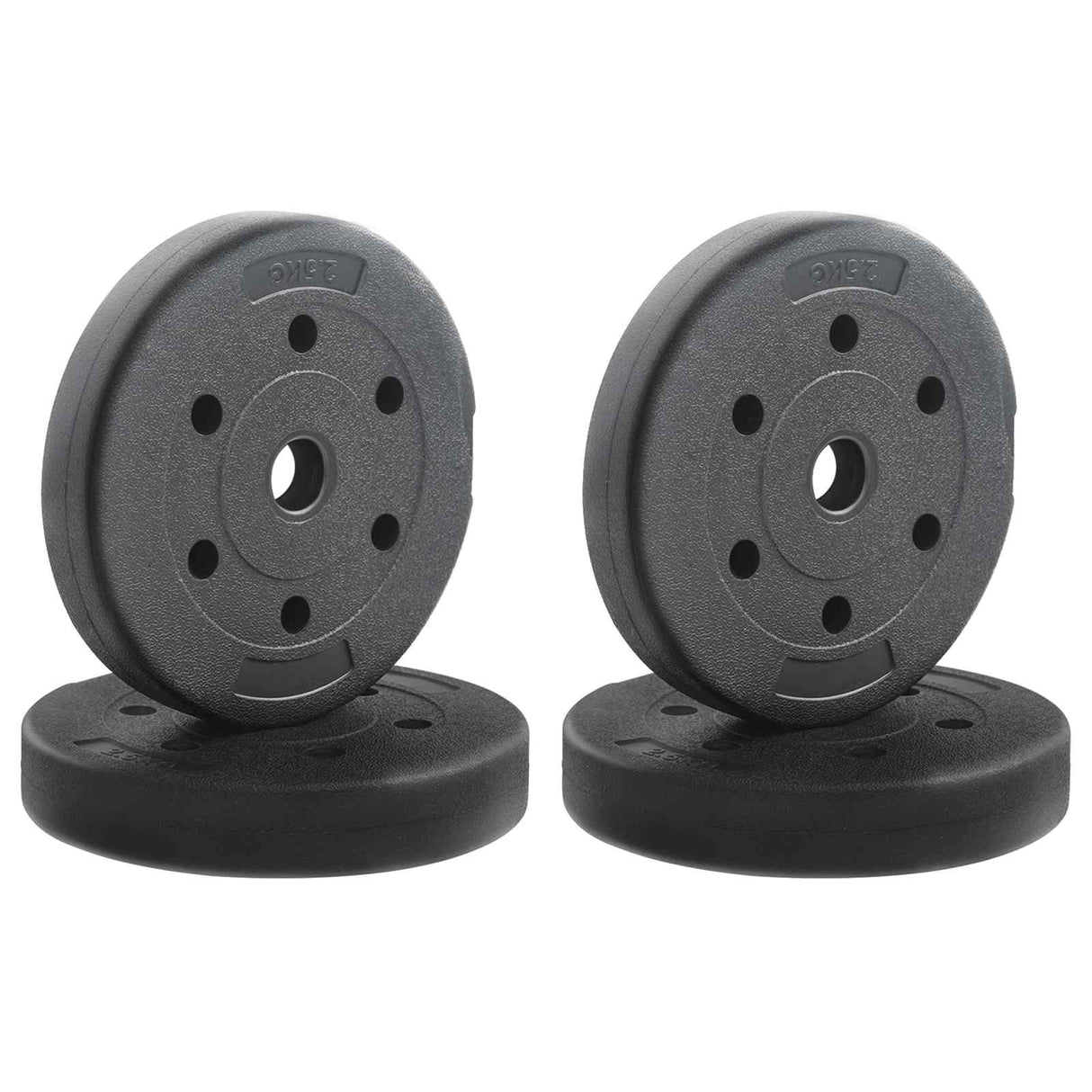 Weight Plates 4 pcs 10 kg Black Cement and Iron Sand