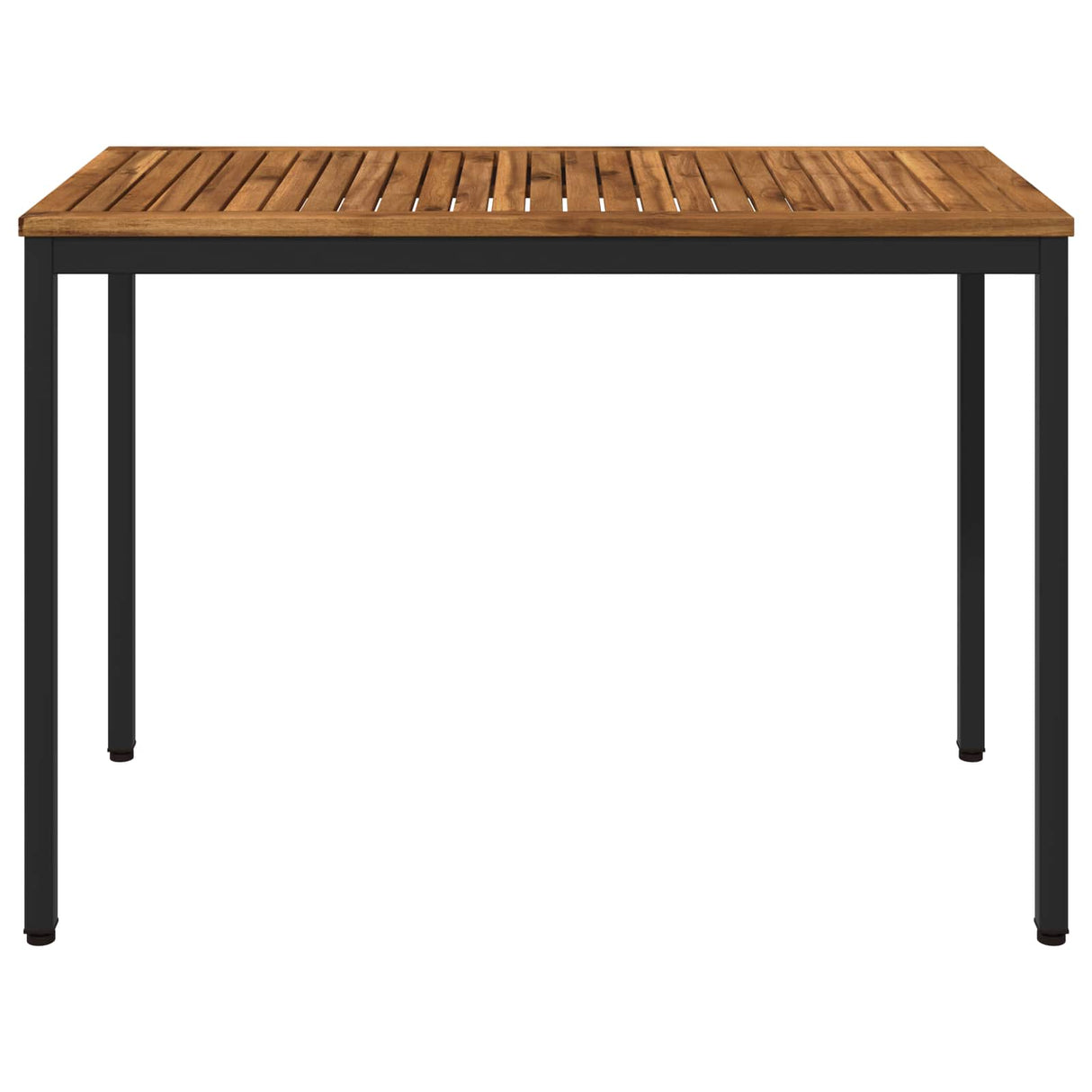 Garden Dinner Table Natural and Black 108.5 x 55 x 75 cm