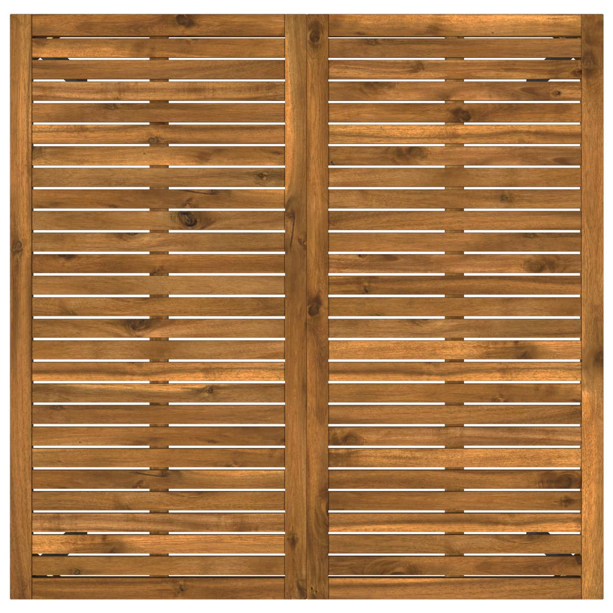 Garden Dinner Table Natural and Black 110 x 108.5 x 75 cm