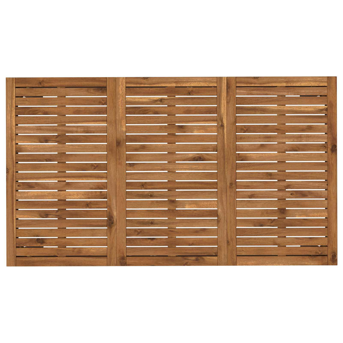 Garden Dinner Table Natural and Black 141 x 80.5 x 75 cm
