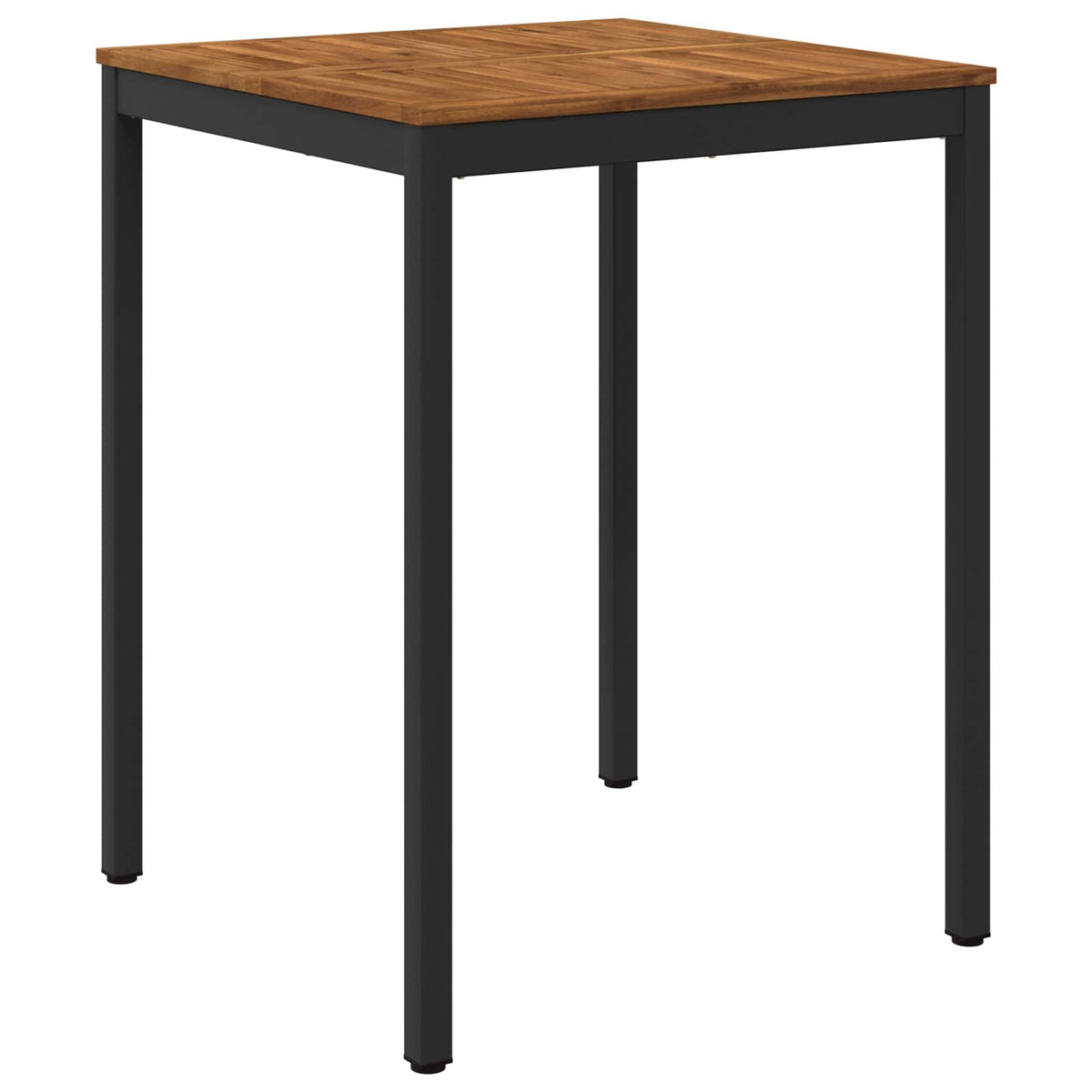 Garden Bar Table NAARDEN Natural and Black 80 x 80.5 x 105 cm