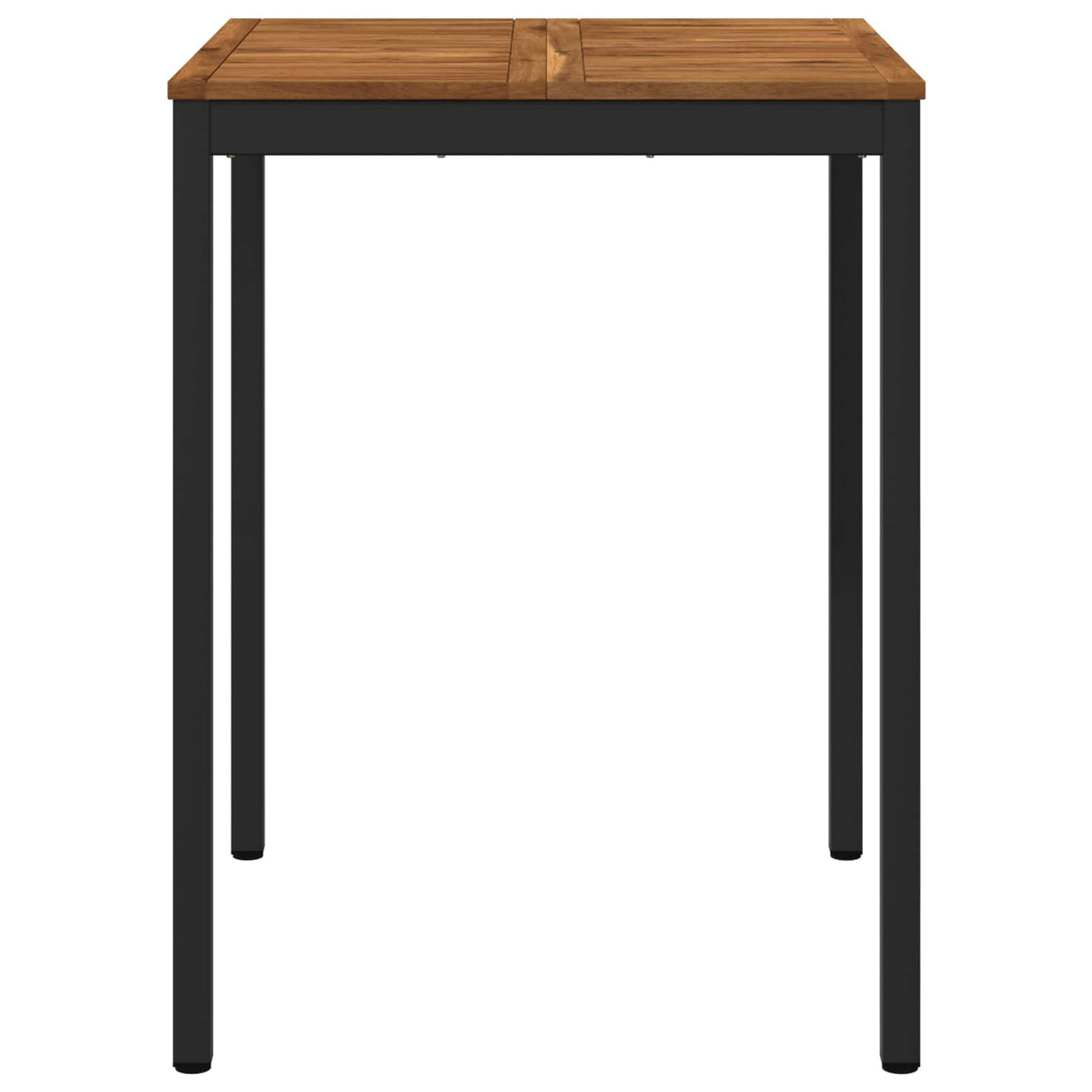 Garden Bar Table Natural and Black 80 x 80.5 x 105 cm
