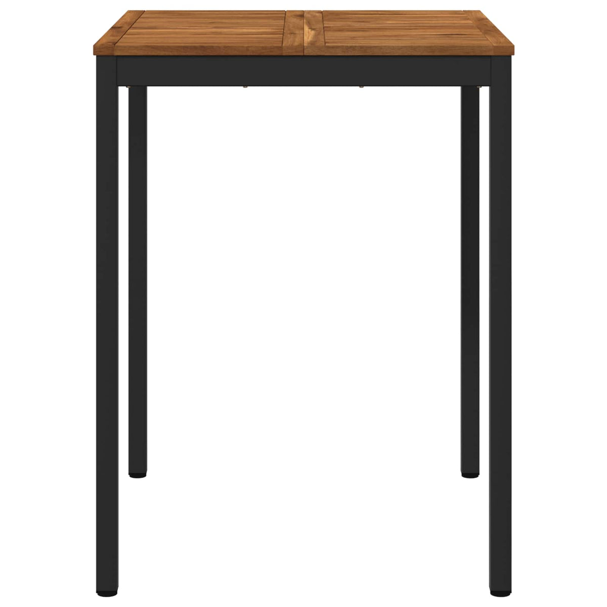 Garden Bar Table NAARDEN Natural and Black 80 x 80.5 x 105 cm