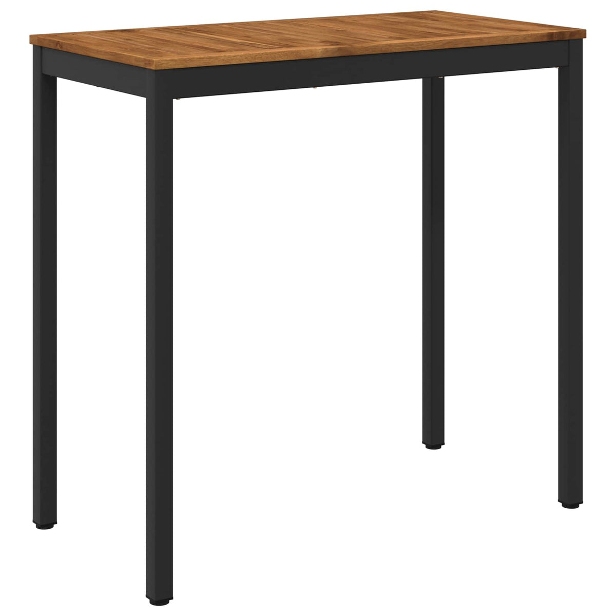 Garden Bar Table NAARDEN Natural and Black 108.5 x 55 x 105 cm