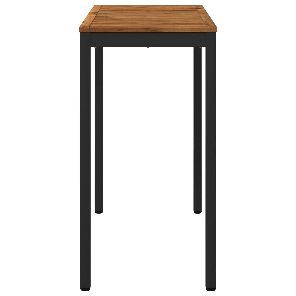 Garden Bar Table NAARDEN Natural and Black 108.5 x 55 x 105 cm